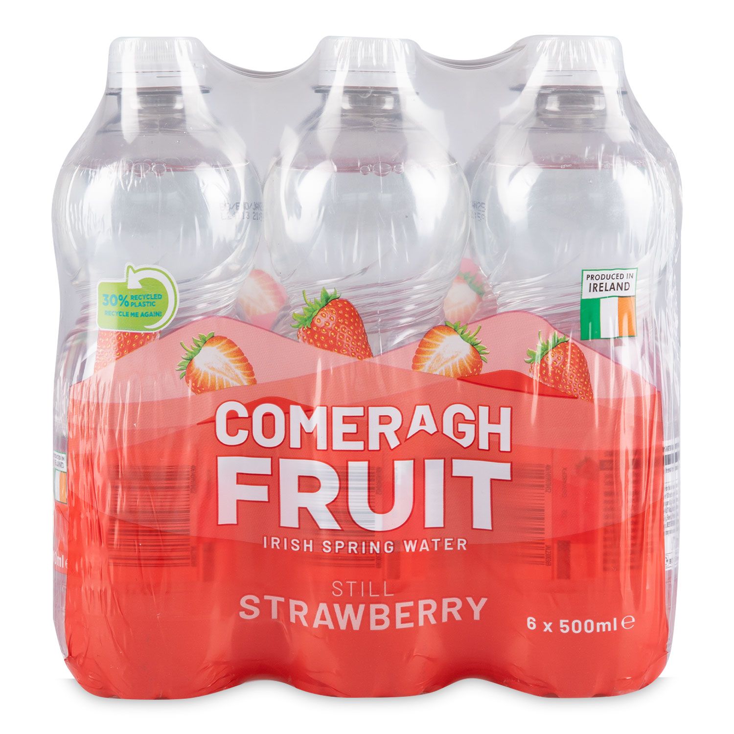 Irish Strawberry Flavoured Still Spring Water 6x500ml Comeragh